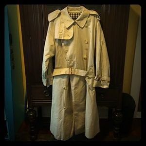 Vintage Burberry Mens Sz.46 Double Breasted Trench